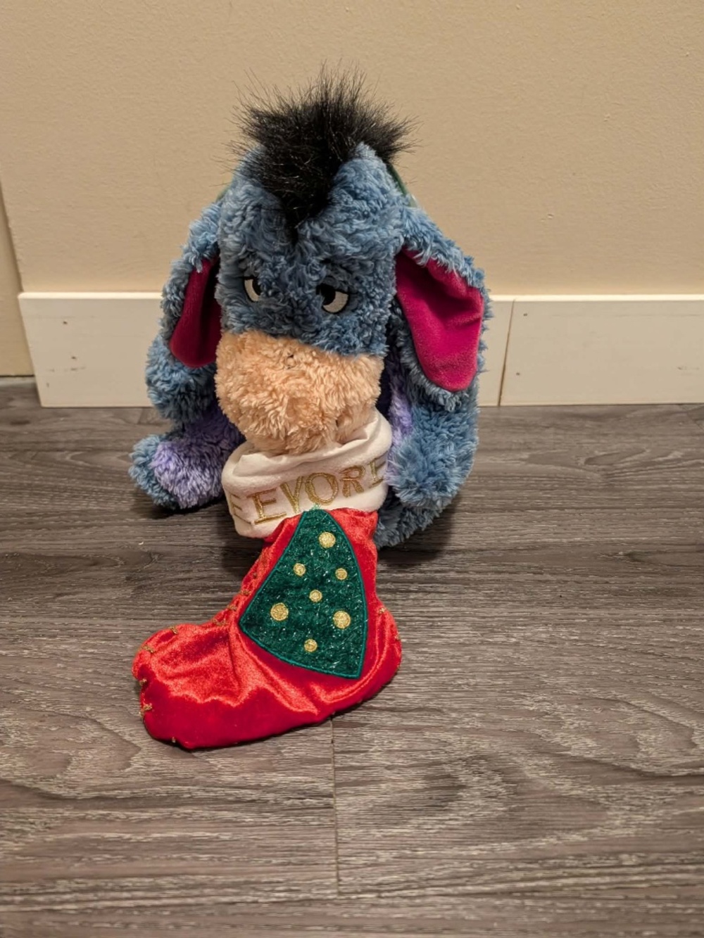 Disney Store Winnie the Pooh Christmas Eeyore Plush